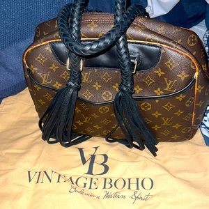 Louis Vuitton Brown and Black Tote